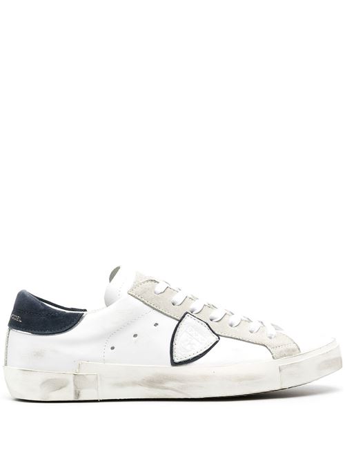 Sneakers uomo basse in pelle bianco/blu PHILIPPE MODEL | PRLUVX22